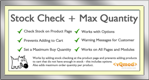 Stock Check and Max Quantity