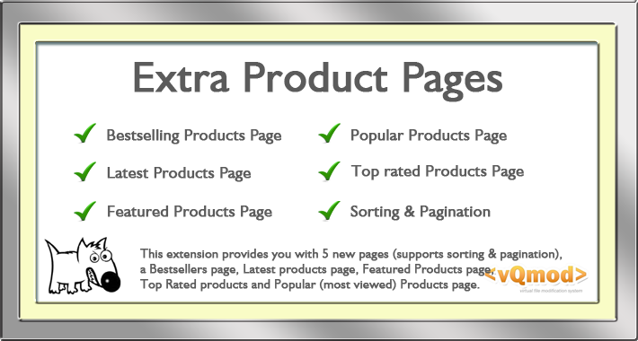 Extra Product Pages